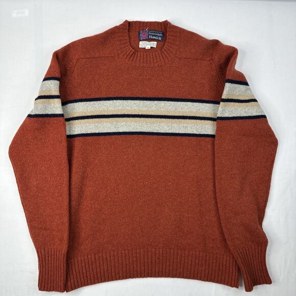 Hawick Sweater Wool Mens Size Medium, Hand Loomed Vintage 80s Colony Hong Kong ￼ - Picture 5 of 8